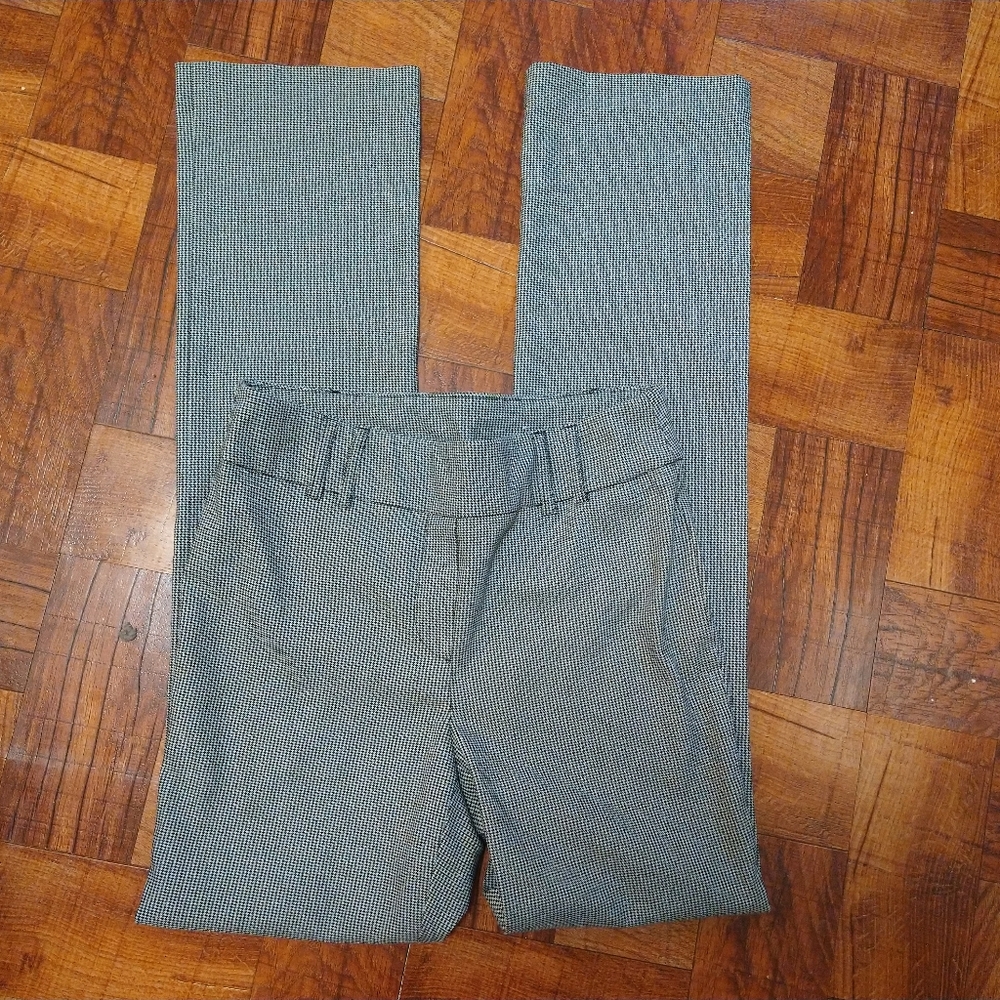 Jules & Leopold Houndstooth Gray Black Trousers Work Pants Slacks Women's Small